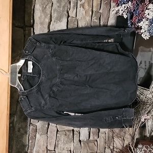Sale⚡️Madewell Black  Denim Like Boho Shirt SZ M
